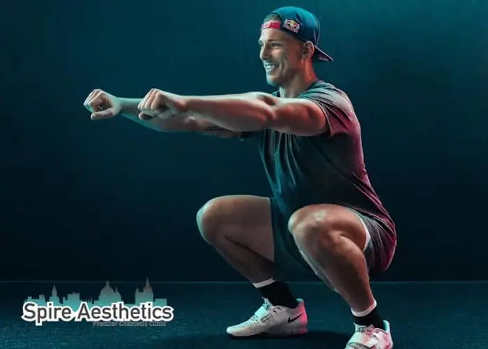 Image of man build leg muscle Ladymoor through exercise