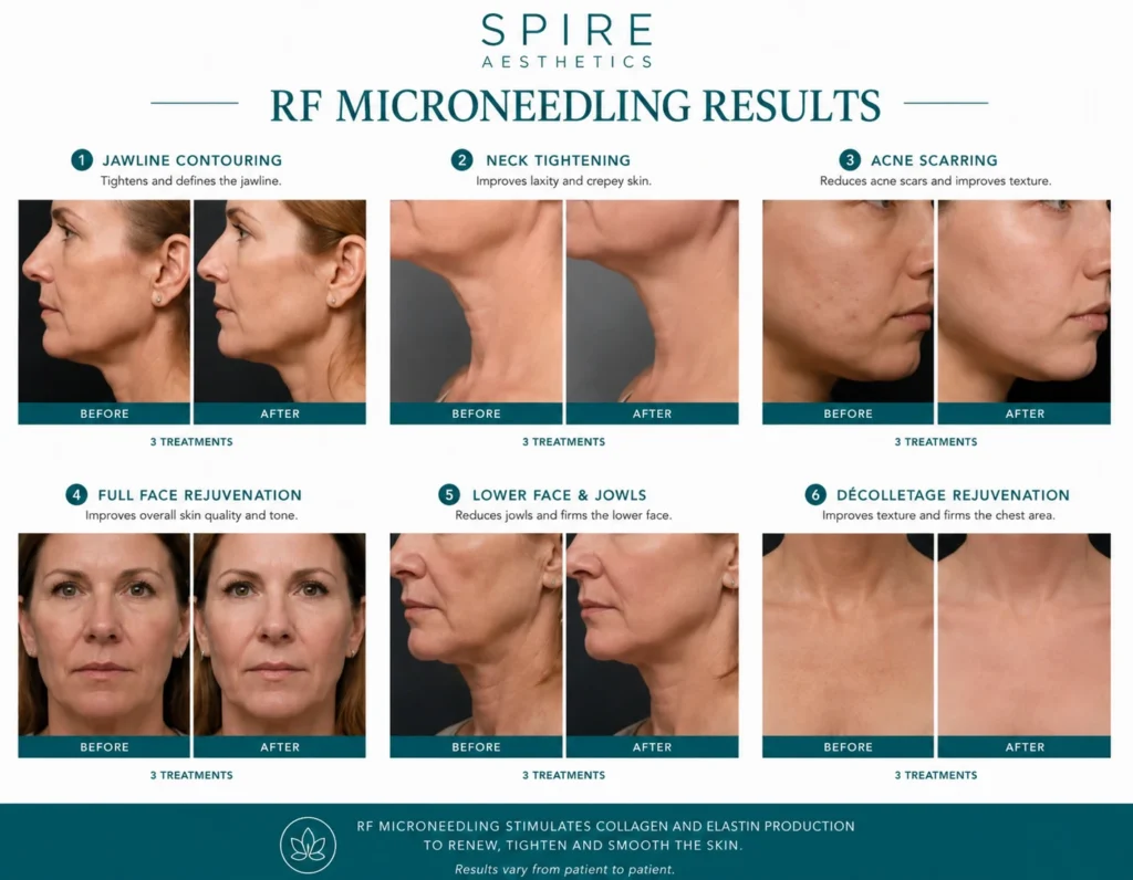 RF Microneedling Skin tightening Ladymoor results