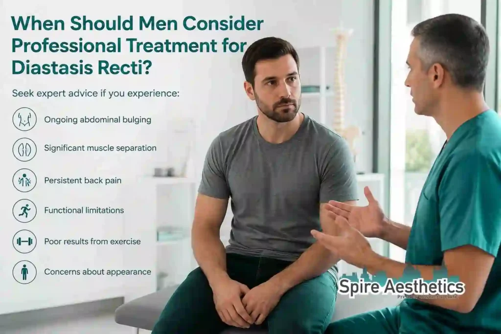 When Should Men Consider Professional Treatment for Diastasis Recti Ladymoor?