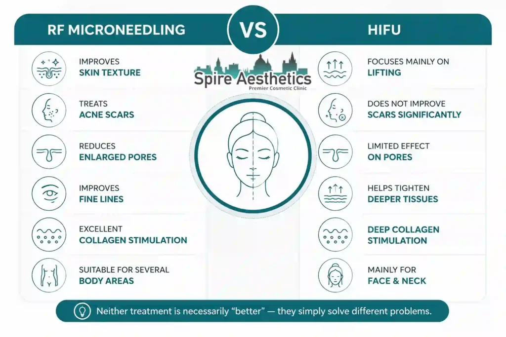 RF Microneedling vs HIFU: Which Treatment Gives Better Results Ladymoor?